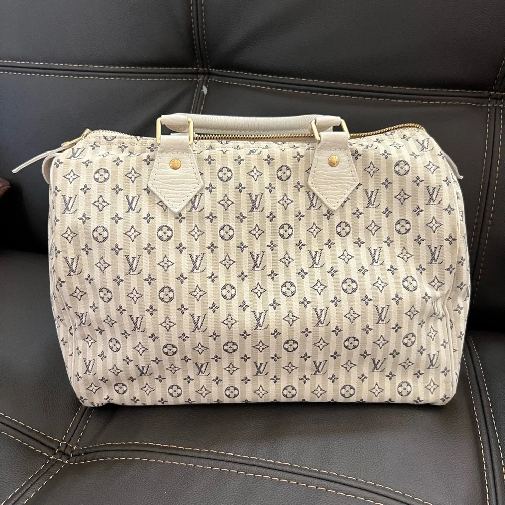 Louis Vuitton Monogram Mini Lin Speedy 30 - Picture 12 of 13